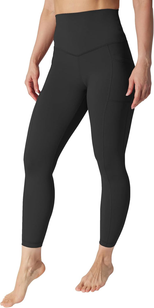 Super High Waist Elastic Free Ankle Legging with Side Pocket