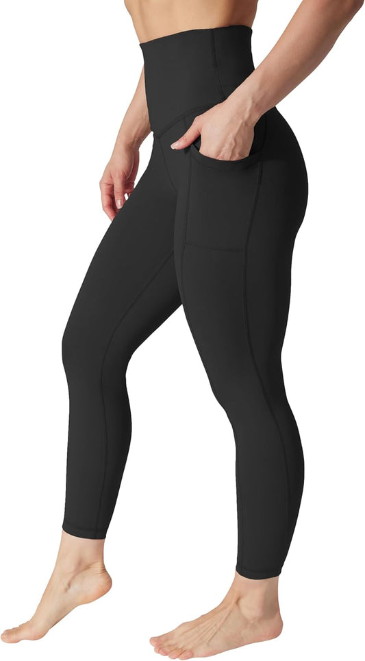 Super High Waist Elastic Free Ankle Legging with Side Pocket