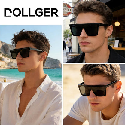 Square Oversized Sunglasses for Women Men Fashion Flat Top Big Black Frame Shades